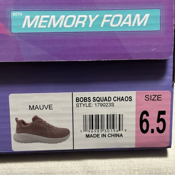 Skechers Lite-weight BOBS Sport Squad Chaos 6.5 Memory Foam Lace up sneaker MVE - Picture 11 of 16